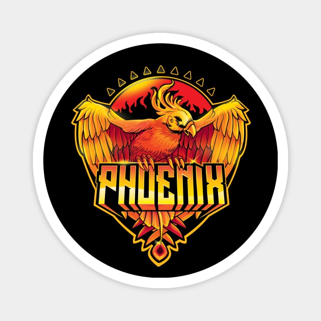 Phoenix Magnet by Dyuba